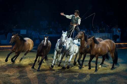 What a magical ride!🐎✨ Europe's most celebrated equestrian spectacle, "CAVALLUNA – Gate to the Otherworld", made its stunning Asian debut at Hong Kong’s Kai Tak Arena (Sep 8 & 10-13). Over 50 magnificent European horses🐴 joined world-class riders, performers, dancers, and acrobats for an enchanting journey of horsemanship, music, dance and theatre. From breathtaking high-speed stunts⚡💨 to entertaining comical elements, spectators showed their appreciation with gasps of excitement, cheers and rounds of applause at every moment of this unforgettable show👏, a highlight event of the Hong Kong Jockey Club’s Year of the Horse campaign!🌟  #hongkong #hk #brandhongkong #asiasworldcity #megaevents #megaHK #dynamic #cavalluna