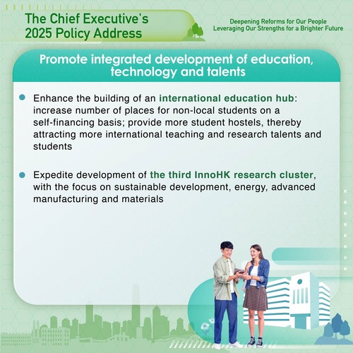 BREAKING: The #policyaddress2025 aims to promote integrated development of education, technology and talents with measures to enhance an international education hub, expedite development of the third InnoHK research cluster, promote development of a low-altitude economy ecosystem and intellectual property financing.  www.policyaddress.gov.hk #hongkong #brandhongkong #asiasworldcity #policyaddress2025 #PA2025 #internationaleducationhub #lowaltitudeeconomy #intellectualproperty