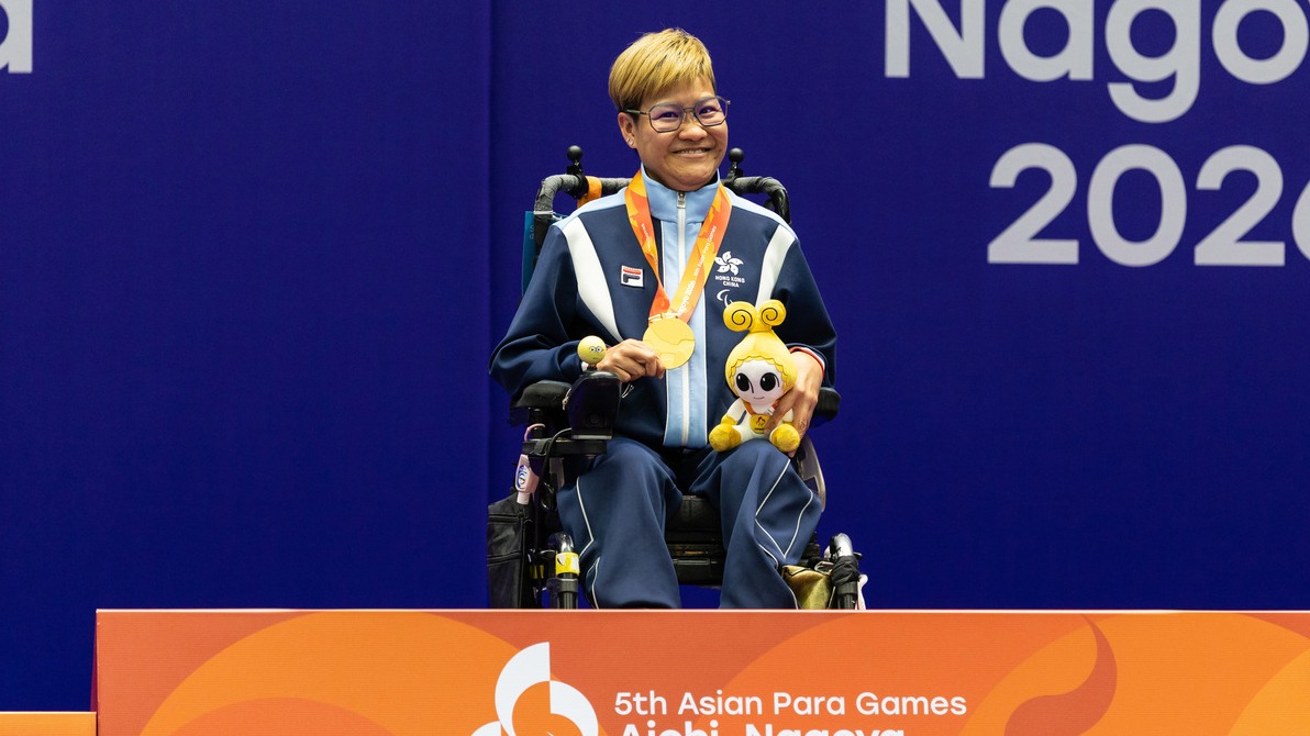 The 5th Asian Para Games – Vivian Lau wins gold medal in the Women's Individual-BC4 Boccia (2026) Photo: China Hong Kong Paralympic Committee